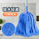茶花拖把清潔墩布超細(xì)纖維吸水?dāng)Q水布條拖布拖地神器 4703 藍(lán)色【拖把1支】