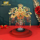 點翠鳳冠  成品現(xiàn)貨十里紅妝3D立體拼圖金屬拼裝模型粉冠禮物 金色鳳冠+支架+工具+防塵罩