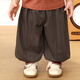 LUSON陳大豬童裝 男寶寶夏日防蚊褲男童棉質(zhì)長(zhǎng)褲2025新款嬰兒薄款褲子