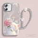 威愷 適用蘋(píng)果12手機殼iPhone12保護套鏡頭全包防摔網(wǎng)紅高端創(chuàng  )意殼閃粉鏡羽紗繡球貓+手鏈