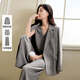 香影老錢(qián)風(fēng)灰色西裝外套女高級感2026春季新款簡(jiǎn)約通勤正肩小西服 灰色 S