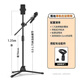 麥克風(fēng)落地支架 伸縮升降金屬K歌三腳架折疊舞臺演出唱歌話(huà)筒支架 1.35米支架【手機夾+話(huà)筒夾】