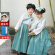 佐緋絡2052漢服幼兒園古風演出服女童古裝書童開筆禮三字經(jīng)男童國學服 嬉竹長衫+頭飾 男女 100