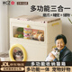 WCZ日本貓屋玩睡一體四季通用貓抓板雙層躲避屋封閉式房子安全感貓洞 【二合一】黃色貓屋+波浪貓抓板 【日本工藝】