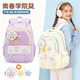 輕陽(yáng)書(shū)包初高中生女生高顏值背包簡(jiǎn)約學(xué)院雙肩包寬肩帶書(shū)包輕