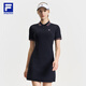 FILA 斐樂官方女裝連衣裙2025夏新款網(wǎng)球運動簡約基礎(chǔ)翻領(lǐng)修身連身裙 RD寶藍-NV M 165/84A/M