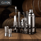 CLITON304不銹鋼調酒器 奶茶店手打檸檬神器雞尾酒手搖雪克杯壺19件套裝