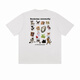 F426國潮牌街頭嘻哈寬松趣味貓咪合集排版短袖T恤 白色 L
