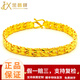 金昌祥 999足金 精品雙排快樂(lè )小魚(yú)時(shí)尚黃金手鏈 顯寬顯大款精致手鏈 鏈長(cháng)16CM金重10.40g
