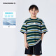匡威Converse童裝男女童短袖T恤2025年夏季新款兒童橫條紋短T上衣