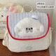QUEEN TRIP港風(fēng)ins可愛(ài)卡通童趣玩偶大容量雙肩包初高中生書(shū)包百搭休閑背包 米白條紋水獺