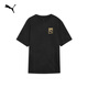 彪馬（PUMA）純棉寬松白色休閑短袖T恤男女款夏季印花運動(dòng)上衣 689270 黑色-01 M (175/96A)