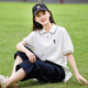 方糖姑娘初中學(xué)生短袖T恤少女大童夏季POLO衫高中生夏裝15歲可愛貓咪刺繡 24259l白色短袖 L