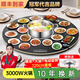 芝梵飯菜保溫板電磁爐加熱轉(zhuǎn)盤暖菜板熱菜保溫板自動(dòng)旋轉(zhuǎn)火鍋神器 黑1.2米丨電動(dòng)+手動(dòng)旋轉(zhuǎn)丨3000W電磁爐火鍋