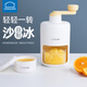 樂(lè )扣樂(lè )扣（LOCK&LOCK）手搖刨冰機冰沙機碎冰機家用擺攤宿舍綿綿冰機手動(dòng)破冰機DIY神器 刨冰機【兩個(gè)冰塊模具】