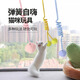 小貓喵喵掛門(mén)貓玩具蕩秋千吸盤(pán)逗貓球小貓咪自嗨解悶神器彈力繩貓咪玩具球 活力黃