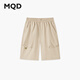 馬騎頓（MQD）【五分褲】男大童夏季新品戶外工裝輕量化登山休閑褲 卡其 150