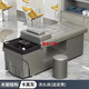 洗頭床水循環(huán)泰式按摩美發(fā)店沖水床發(fā)廊專用理發(fā)店平躺熏蒸頭療床 灰色洗頭床+凳子