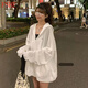 FSHE防曬外套女夏季薄款2023新款春秋寬松開衫防曬衣長袖上衣ins潮 白色 L