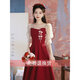 蘭卡·羅妮新中式敬酒服新娘結(jié)婚酒紅色小個(gè)子高端回門連衣裙訂婚禮服裙女 酒紅色 M(建議96-105斤）