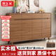 顧樂(lè )家（GULEJAR）新中式高端實(shí)木鞋柜入戶(hù)門(mén)口玄關(guān)隔斷柜大容量?jì)ξ铿F代客廳收納柜 【深胡桃】140*34*100CM