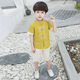 佐緋絡(luò )2654漢服男童古裝中國風(fēng)寶寶周歲禮服男孩唐裝表演春秋國學(xué)服套裝 福字短袖套裝黃色 100 不起球不掉色