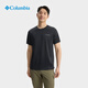 Columbia25春夏新款哥倫比亞T恤情侶款戶外舒適透氣圓領(lǐng)速干t恤短袖AE1419 010 XL