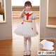 VALOR MAN兒童國慶節表演服小學(xué)生大合唱詩(shī)歌朗誦愛(ài)國演出服裝舞蹈蓬蓬紗裙 星星合唱【女款銀色】+褲襪+頭飾 150 cm