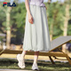 FILA斐樂(lè )官方梭織裙女2025夏季新款時(shí)尚休閑傘裙半身裙一步裙子 大地灰-GY L 170/70A/L