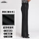 丹寶羅男士交誼舞舞褲舞蹈褲國標(biāo)舞摩登舞拉丁服裝成人褲黑色褲子 厚款 黑色有側(cè)條 M 30碼(腰圍2尺3對應(yīng)/76c)