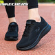 斯凱奇（SKECHERS）女鞋跑步鞋女2025冬季新款輕便密網(wǎng)保暖黑色運動(dòng)鞋子女減震慢跑鞋 全黑色/149991-BBK 36.5 /6.5/235mm