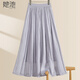 她池寬松款半身裙2026春夏新款女裝溫柔燙鉆松緊腰A字中長(cháng)裙