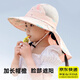 眺德高兒童遮陽(yáng)帽夏季寶寶男童女童透氣網(wǎng)格太陽(yáng)帽戶外登山沙灘大帽檐 淺粉色