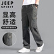 JEEP SPIRIT吉普工裝褲男寬松春夏季直筒休閑褲子多口袋男褲 軍綠 XL