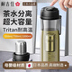 耐吉佳日本進(jìn)口磁彈泡茶杯茶水分離茶葉磁吸大容量運(yùn)動(dòng)便攜水杯壺 時(shí)尚黑(奶瓶級(jí)Tritan材質(zhì))+  550ml