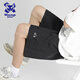 Wassup Sohot短褲男夏季戶外傘兵褲子男透氣中褲運動五分褲男 黑色 XL
