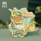 愛(ài)墨繪金屬冰箱貼廈門(mén)地圖磁吸貼旅游紀念品國潮文創(chuàng  )地標城市