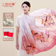 上海故事（STORY Of SHANGHAI）真絲絲巾女春夏桑蠶絲提花防曬披肩斗篷媽媽生日禮物 花枝春滿