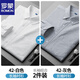 羅蒙長(cháng)袖襯衫男士純棉上衣2025春秋休閑百搭商務(wù)正裝牛津紡襯衣男外套 白色+灰色【兩件裝】 3XL 150斤左右