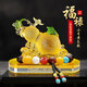 一賓（YIBIN）汽車(chē)擺件車(chē)載香水香薰福祿葫蘆車(chē)內飾品女高檔中控臺裝飾用品男士 琉璃葫蘆【黃色+菩提子佛珠小號