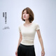 蕉內(nèi)【趙露思同款】涼皮501Cool女士U領(lǐng)修身肌底衣顯瘦T恤女運(yùn)動(dòng)內(nèi)搭 【趙露思同款】奶油白 L