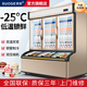 索歌便利店子母柜商用冰箱冷藏冷凍展示柜雙溫一體超市水果飲料餃子榴蓮冰激凌冰淇淋雪糕立式冷凍冰柜 1.2m親民款【上下直冷 三色可選】
