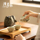 澤名家汝窯蓋碗茶杯大號單個泡茶手抓壺防燙手泡茶杯功夫旅行茶具 秘黃快客 秋日芙蓉