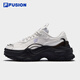 FILA FUSION斐樂潮牌女鞋BIANCO II厚底鞋2025夏季新款硬糖鞋2代 香雪白/黑-WB 37.5