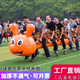 趣味運動(dòng)會(huì )道具充氣毛毛蟲(chóng)旱地龍舟競速成人兒童幼兒園親子拓展 成人款5座毛毛蟲(chóng)