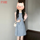 FSHE2025新款小個(gè)子法式無袖背心連衣裙夏季氣質(zhì)藍(lán)色格子a字短裙 【藍(lán)格子】【開春季穿搭miu里miu L 55/60kg