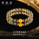 梵鉑姿正品天然黃水晶手串女士招財轉(zhuǎn)運珠旺事業(yè)手鏈高級感生日禮物女生 轉(zhuǎn)運珠蜜蠟黃水晶招財手串8mm