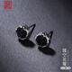老銀匠s925銀耳釘滿天星女生養(yǎng)耳洞不易過敏銀個性百搭復古風銀耳飾男士 925銀/含證書/含1對銀耳堵