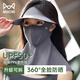 貓人防曬面罩女士全臉冰絲口罩護(hù)頸夏季防紫外線臉基尼女遮陽戶外騎行