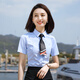 短袖襯衫女職業(yè)裝正裝2025夏季白襯衣酒店前臺銀行辦公面試工作服 藍(lán)色常規(guī)款 XL 【 約105-115斤人穿 】